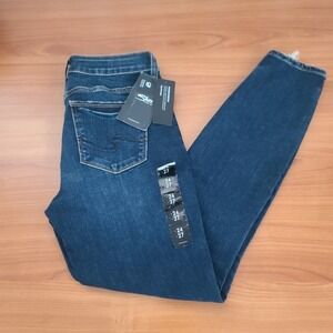 Silver Jeans Co. Women's Elyse Curvy Fit Mid Rise‎ Skinny Size 26wx27L NEW
